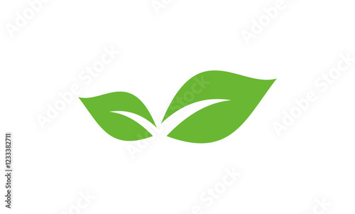 green leaf logo design