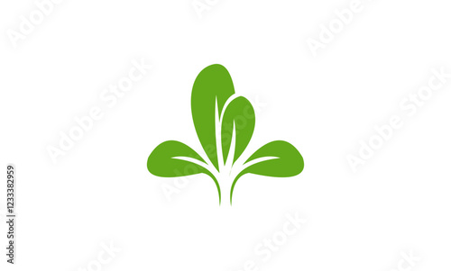 green leaf logo design