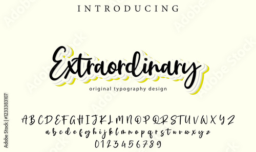 Extraordinary Font Stylish brush painted an uppercase vector letters, alphabet, typeface