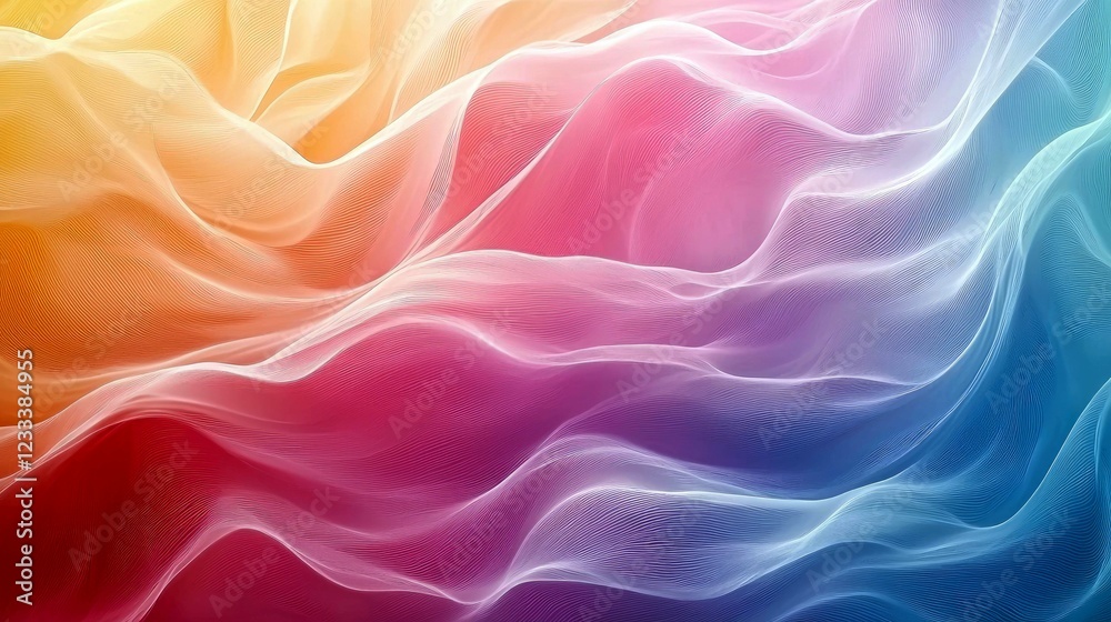 Abstract Colorful Waves: A Serene and Dreamlike Background Design Abstract Colorful Waves: A Serene and Dreamlike Background Design