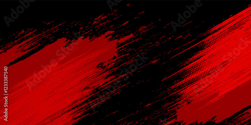 Grunge texture effect background. Distressed rough dark abstract textured. Black isolated on red. Graphic design element vintage style decoration concept for banners, flyer, card, or brochure cover