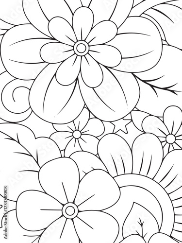pattern flower for adults 