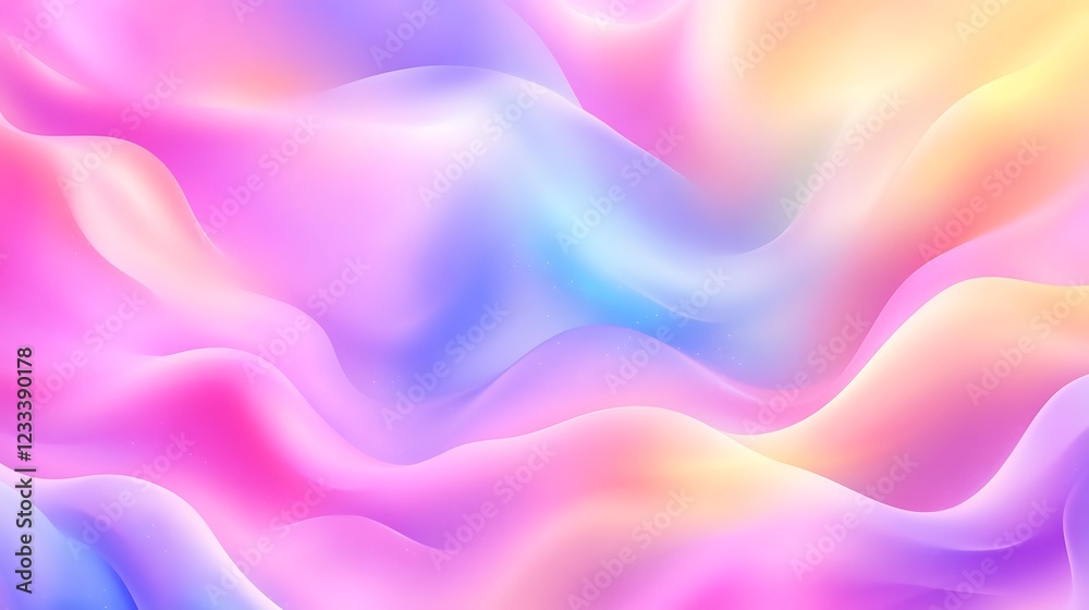 Obraz premium Abstract Pastel Waves Flowing Softly Gradient Background