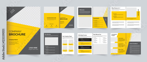 Company Brochure design template or corporate business brochure layout design