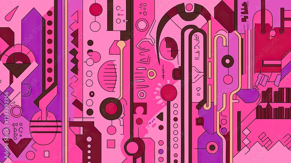 Fototapeta premium Stylized Infographic Illustrating the Evolution of Cryptocurrency Trends