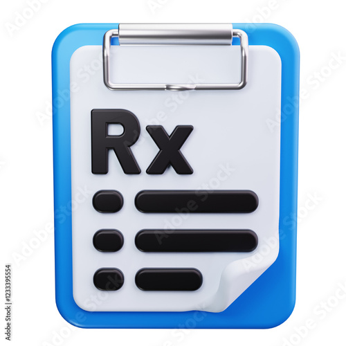 Prescription Pad 3d render icons
