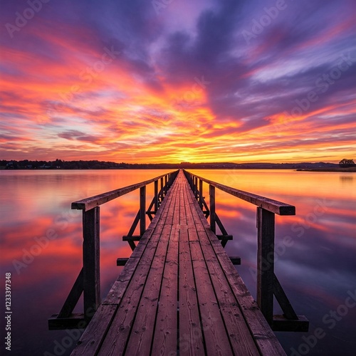 sunset on the bridge