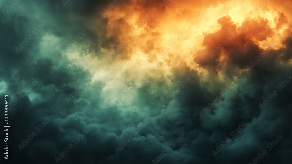 A large cloud of dark blue and green A large cloud of dark blue and green