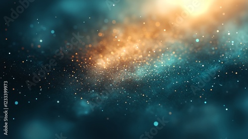 A blue and orange background