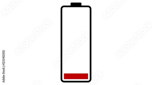 Battery with Warning Sign symbol Abnormal Malfunctioned Battery Icon with Exclamation Sign 4k Resolution Animation Motion Graphics Video Footage with Alpha Channel