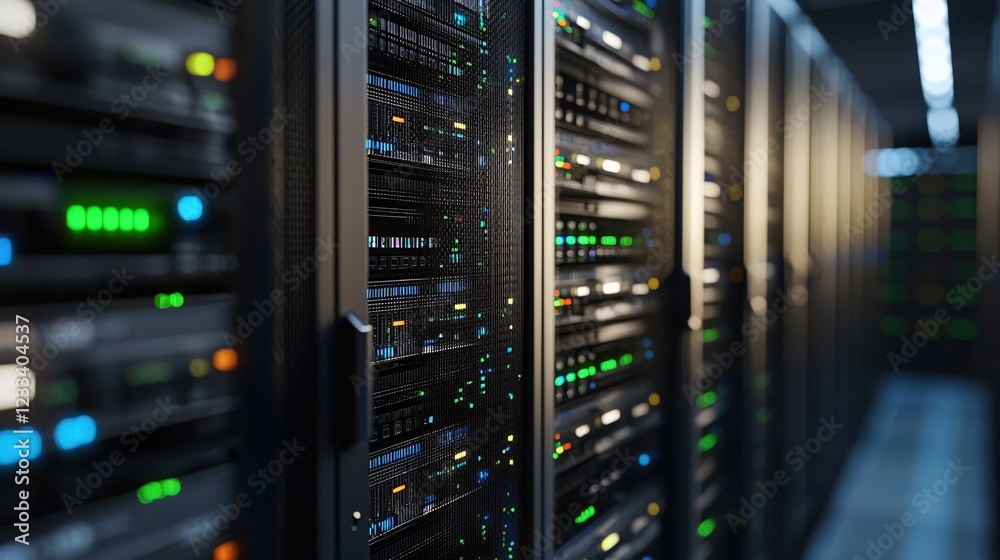 Modern Data Center Server Room Technology Infrastructure Network Modern Data Center Server Room Technology Infrastructure Network