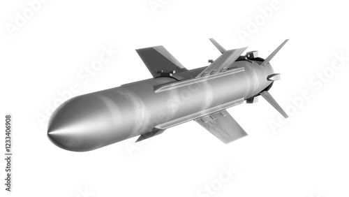 Photos Missile isolated. Cruise missile white background.