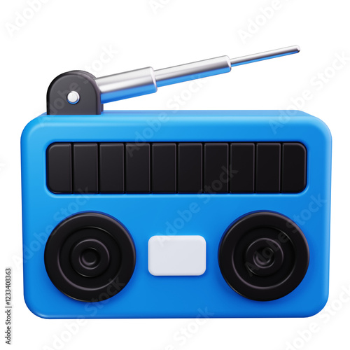 Radio 3d render icons
