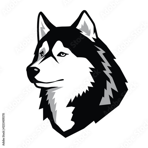 siberian husky dog ​​vector illustration