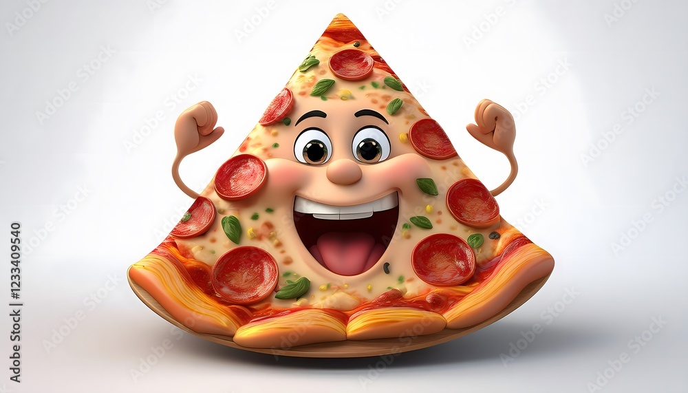 Obraz premium ピザのキャラクター