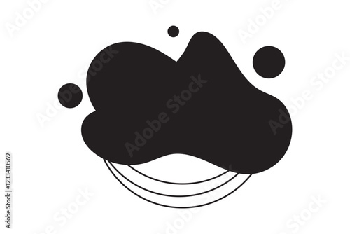 Organic amoeba blob shape abstract colorful vector illustration isolated on white background. Set of irregular round blot form graphic element. doodle drops collection. Contemporary banner