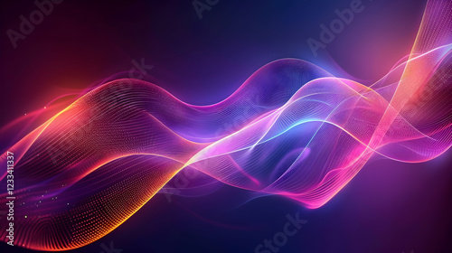 Abstract waves of colorful light creating a dynamic, flowing visual effect.