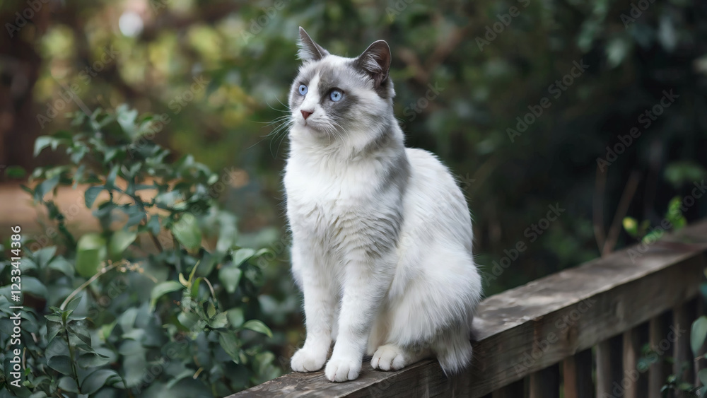 Fototapeta premium A cat in the garden