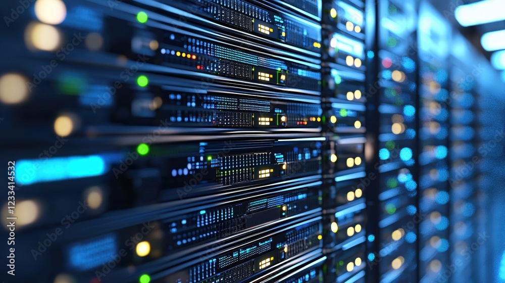 Modern Server Room Technology Data Center Network Infrastructure