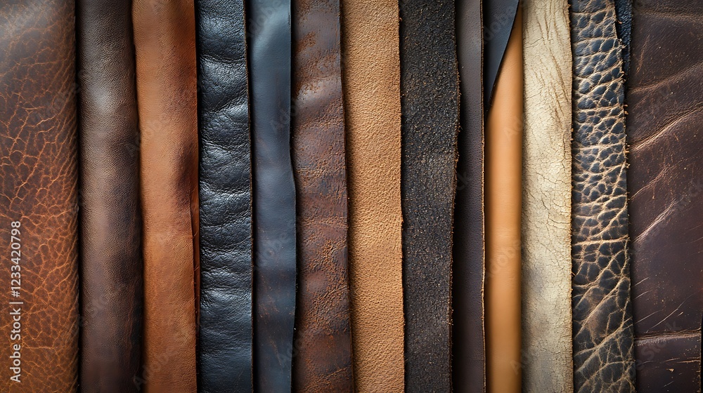 Collection of Various Leather Textures and Colors Collection of Various Leather Textures and Colors