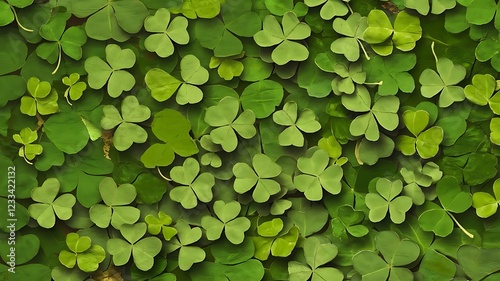 Green Clover leaves background