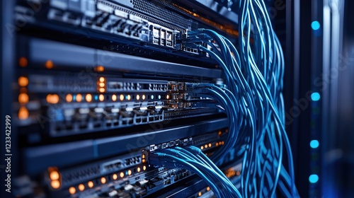 Data Center Network Server Room Technology Cables Connections