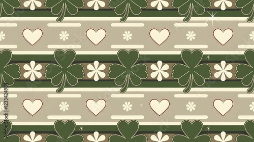 seamless background with flowers for st. patrick's day banner