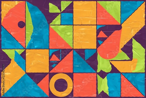 Bold and Trendy Modern Aesthetic Art And circle with Vibrant Colors