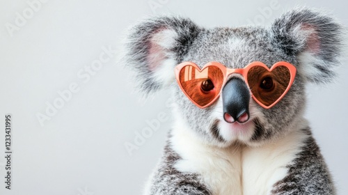 Koala Wearing Heart Shaped Sunglasses