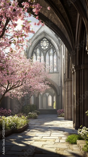 Blooming beauty in ancient stone.