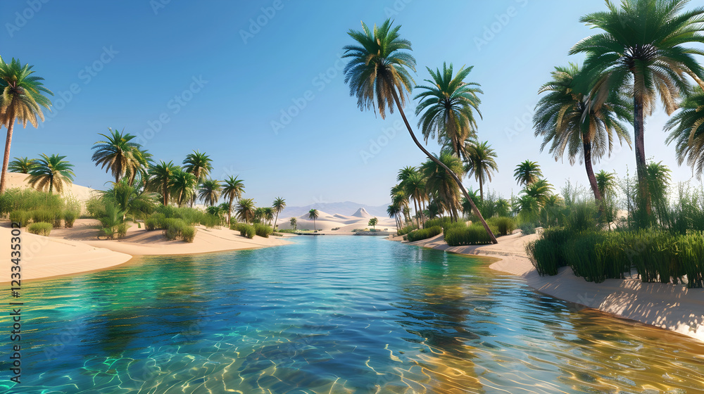 Resilience Amidst Desolation: A Lush Oasis in the Heat of the Desert Resilience Amidst Desolation: A Lush Oasis in the Heat of the Desert