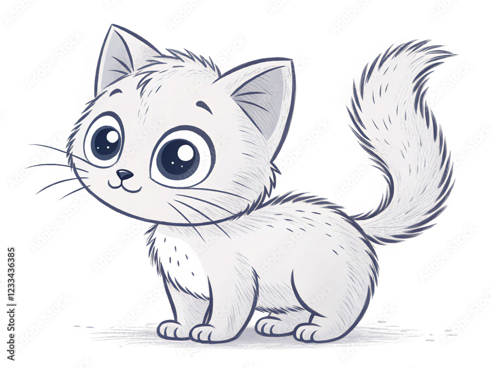 Cute cat cartoon illustration Cute cat cartoon illustration