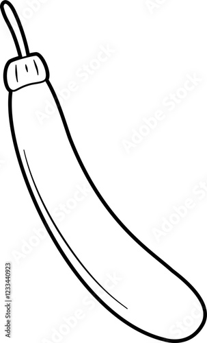Whole zucchini outline vector