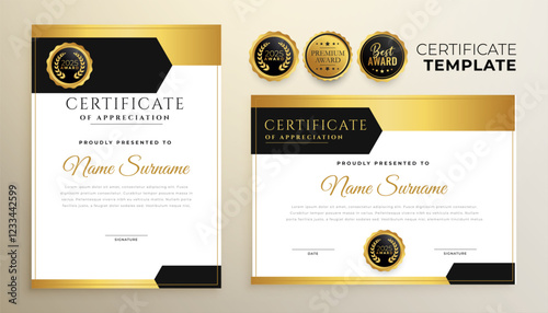 premium certificate of appreciation background for college graduates