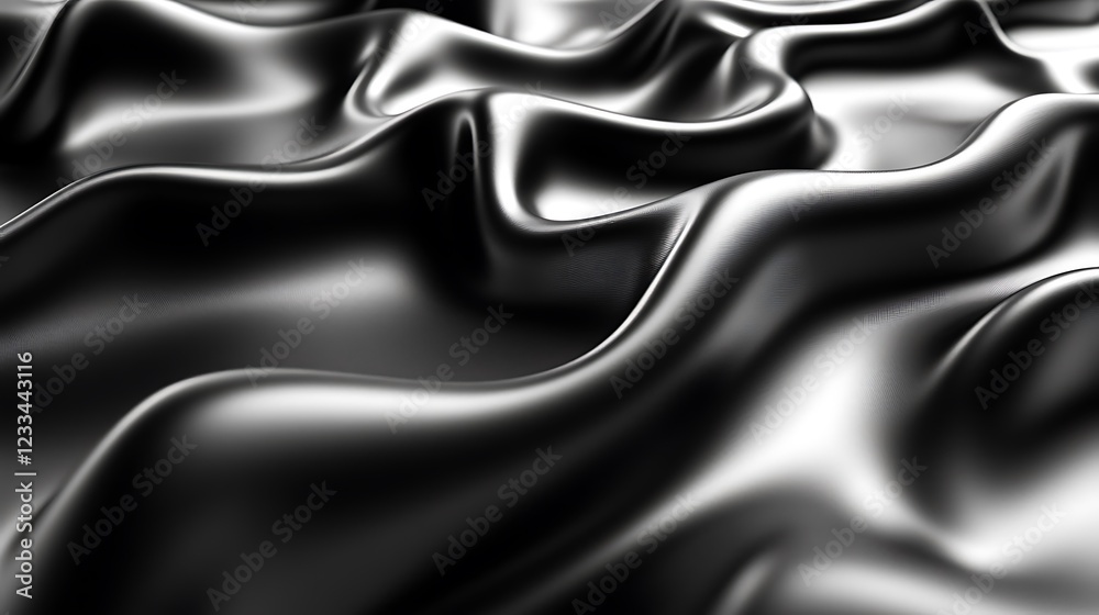 Obraz premium Abstract Draped Dark Grey Fabric Texture