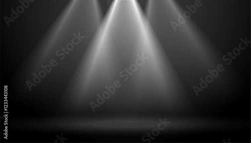 glowing illuminate stage light dark background