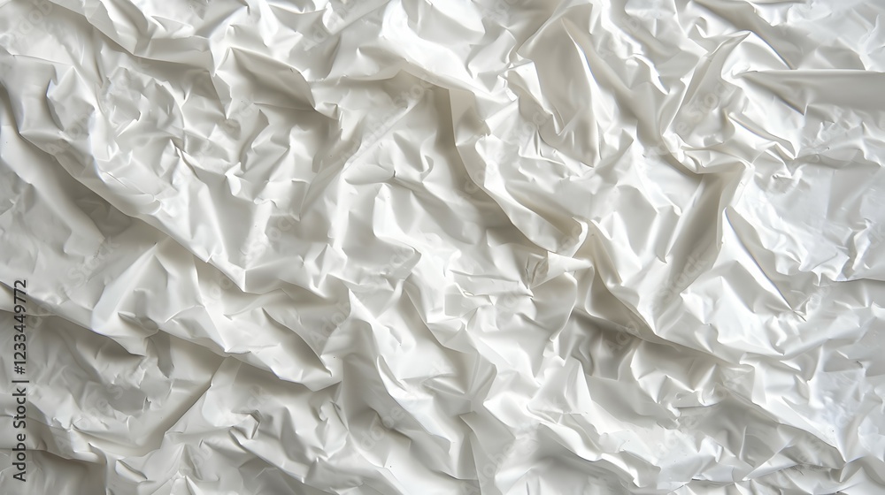 Obraz premium A close-up of crumpled white paper, showcasing texture and depth.