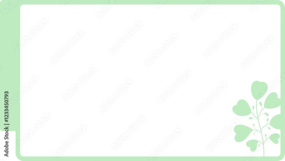 Green Leaves Frame Minimalist Folder Icon with Leaf Design Green Leaves Frame Minimalist Folder Icon with Leaf Design