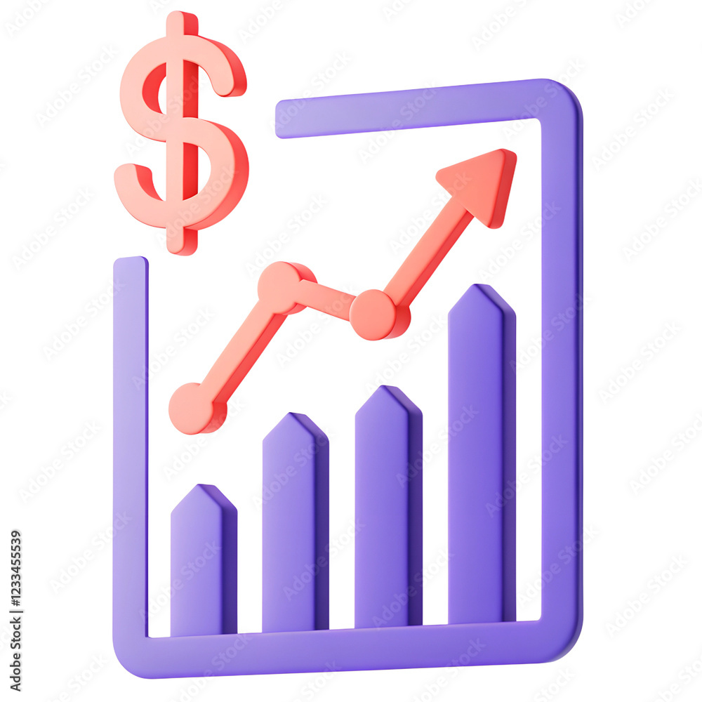 Financial growth analysis business sector graph visualization digital environment elevation concept