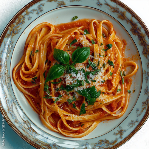 pasta with tomato sauce photo