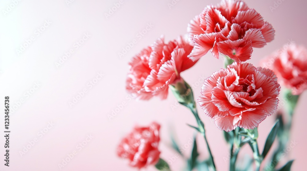 Beautiful Pink Carnations Floral Background Spring Flowers Soft Pastel Colors Beautiful Pink Carnations Floral Background Spring Flowers Soft Pastel Colors