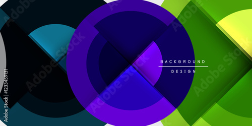 Target circle geometric abstract shapes. Vector Illustration For Wallpaper, Banner, Background, Card, Book Illustration, landing page