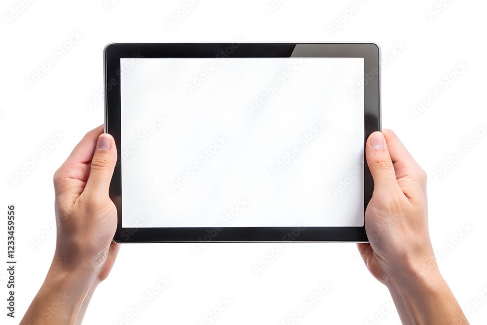 hand holding tablet hand holding tablet