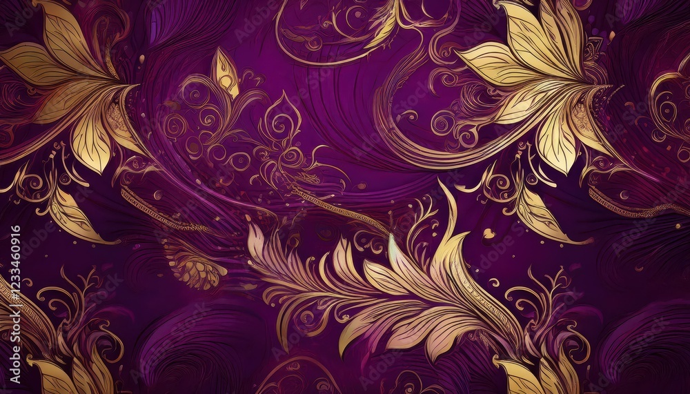 Opulent PlumGold Wallpaper Design Elegant, Intricately Patterned, Rich in Texture and Sophisticated Sheen Perfect for Modern Interiors or Artful Accents. Opulent PlumGold Wallpaper Design Elegant, Intricately Patterned, Rich in Texture and Sophisticated Sheen Perfect for Modern Interiors or Artful Accents.
