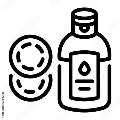 makeup remover Line Icon