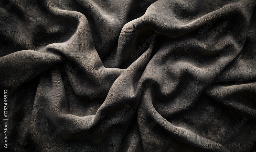 Dark Draped Fabric Texture Background Dark Draped Fabric Texture Background