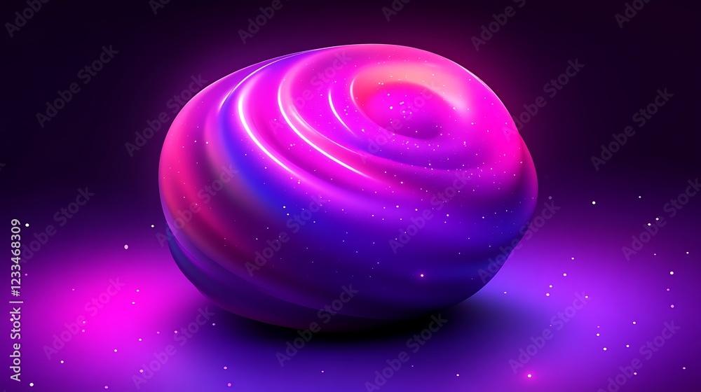 Obraz premium Abstract Swirling Orb Cosmic Nebula Design