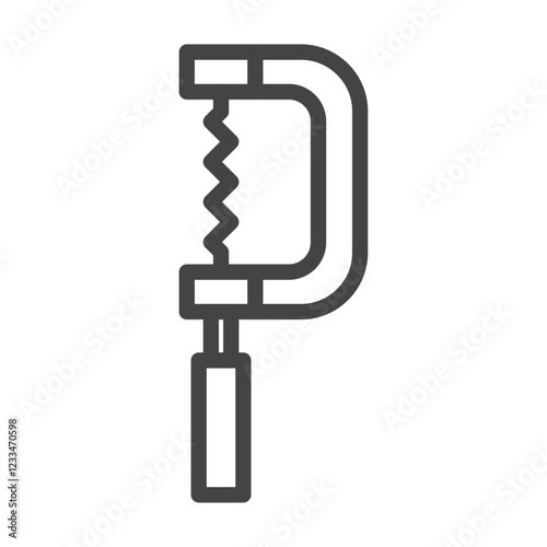 線画工具類関連の単品アイコン　糸鋸