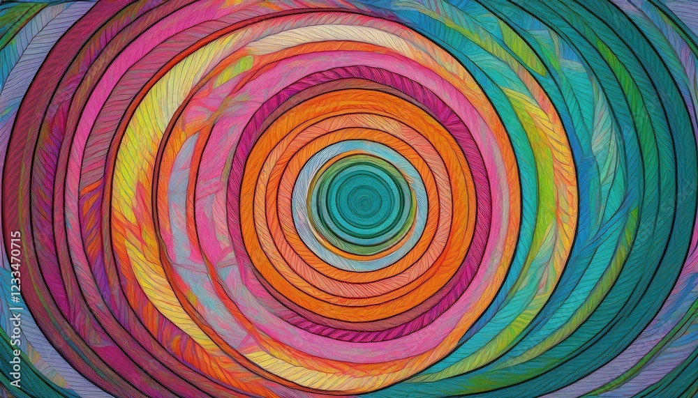 Vibrant, Textured Abstraction A Round Canvas of Colors Swirling in an Ethereal, Kaleidoscopic Galaxy, Invoking a Sense of Whimsy and Intrigue. Vibrant, Textured Abstraction A Round Canvas of Colors Swirling in an Ethereal, Kaleidoscopic Galaxy, Invoking a Sense of Whimsy and Intrigue.