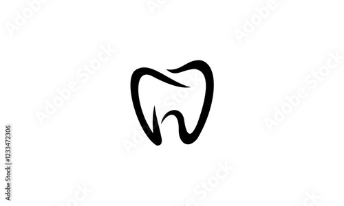 tooth icon on white background